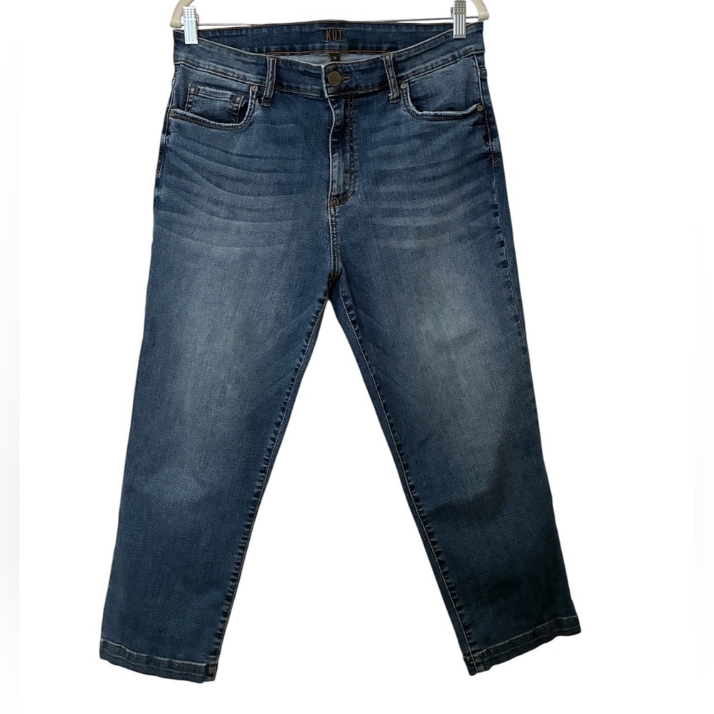Kut High Rise Crop Straight Leg Pant